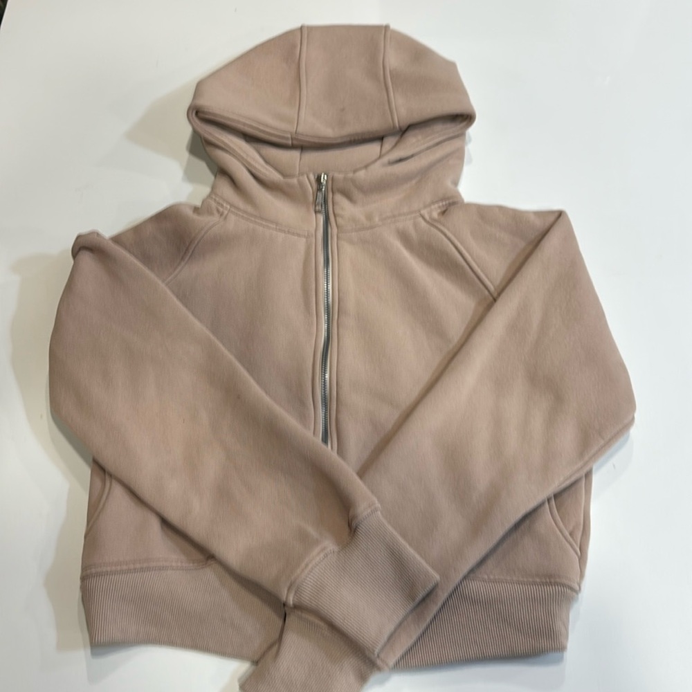 Zip Up Cropped Sweater - size M
